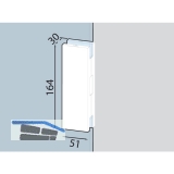 Gegenkasten GK 50 fr Mittel und Eckschloss, Edelstahl 03.220