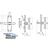 GRUNDMANN Fenstertrieb WG ELEGANT 520 - gebogen, Messing poliert