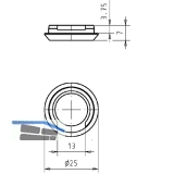 Profilzylinder- Zierring, Auen- 25 mm, Hhe 7 mm, Edelstahl