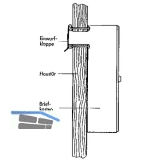 Tr-Durchwurfbriefkasten SERIE 17, 260 x 330 x 100 mm, Stahl RAL 9007