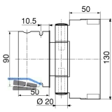 Haustrband Easy 3D m. Stiftsicherung, Aluminium schwarz matt