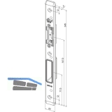 Schlieblech zu KFV AS 3500 \&quote;Q\&quote; f. Falle u. Riegel, 245x24x6, links, Edelstahl