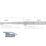 ACCURIDE 5321 Kugelkfigfhrung - berauszug, L 700 mm Stahl chromatiert