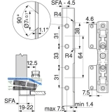 BLUM AVENTOS Frontbefestigungs-Set, 20S4200, L108