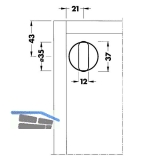 CAMAR Abdeckkappen fr Modell 816, Bohrer 35, Kunststoff wei