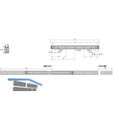 ACCURIDE 3630 Kugelkfigfhrung - berauszug, 45 kg, Schienenlnge 600 mm