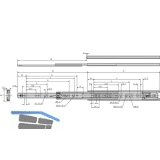 ACCURIDE 3832TR Kugelkfigfhrung - griffloses ffnen, Lnge 300 mm