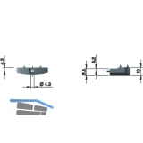 Adapter Kraby fr Alurahmenprofil schmal, FE silberfarbig