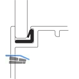 Glasdichtung Standard, Kunststoff transparent