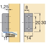 HETTICH PRESTIGE 2000 Anschlagwinkel Typ 3011, Zubehr, 30125