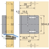 HETTICH PRESTIGE 2000 Anschlagwinkel Typ 4516, Zubehr, 79788