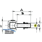 Anschweiband zweidimensional verstellbar, Stahl blank/verzinkt M 20