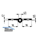 Mbelband gerade - ohne Zwischenring links, 50x40 mm, Messing brniert