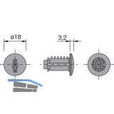HETTICH PRESTIGE 2000 Innenzylinder Z23, 18, Sperre 18024, Hochglanz