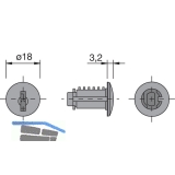 HETTICH PRESTIGE 2000 Innenzylinder Z23, 18, Sperre 18017, Hochglanz