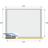 HETTICH SYSTEMA TOP 2000 Stahlschubkasten, EB 392 mm, Alu-Finish