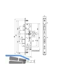 Fluchttrschloss 1821,U-Stulp, 2-flg.Funkt.B/EN179/1125, DM 35,univer.Edelstahl