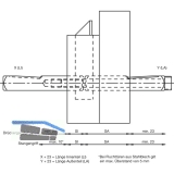 Drckerstift geteilt 78430, LI 35 x LA 70 mm, VK 9 mm, Stahl verzinkt