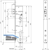 Fluchttrschloss B 1956 mit Motor Dorn 35 links