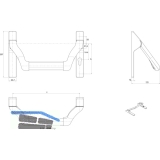 Griffrohr 7100 fr Stangengriff, 785 mm, Edelstahl