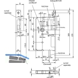 Fluchttrtreibriegel BKS 2189, links, DM 65, Winkelstulp 235 x 20 mm, Edelstahl