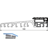 Balkontrschwelle Eifel TB-100, 6000 mm, silber eloxiert/grau