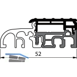 Balkontrschwelle Eifel TB-52, 6000 mm, silber eloxiert/grau