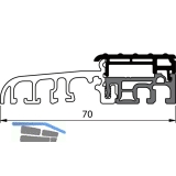 Balkontrschwelle Eifel TB-70, 6000 mm, silber eloxiert/grau