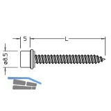 Blechtreibschrauben mit Dichtstck fr Grundprofil, 5,5 x 25 mm, Edelstahl