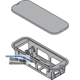 BLUM SERVO-DRIVE Netzgerthalterung Bodenmontage,Lnge 271,6,KS staubgrau