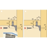 HETTICH SEKURA 7 Bodentrge zum Anschrauben, Bohr  5 mm, vern.