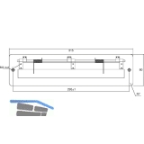 Briefeinwurf 315 x 80 mm, Edelstahl