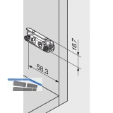 BLUM CLIP Exzenter Montageplatte gerade, Stahl, vorm. Systemschraube, D: 0 mm