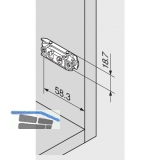 BLUM CLIP Exzenter MPL gerade, Zwillingsanschlag, Stahl, vorm. Systemschr.