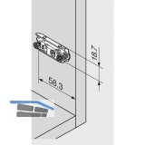 BLUM CLIP Exzenter Montagplatte gerade, Stahl, EXPANDO, Distanz 3 mm