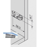 BLUM CLIP Exzenter Montageplatte gerade, Stahl, Einpressen, D: 3 mm