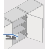 BLUM CLIP Standardscharnier 100, gerade, mit Feder, Schrauben