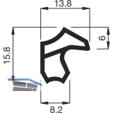 SECOTEC Stahlzargendichtung grau SB-5 Meter BL14