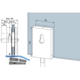 Eckschloss SG, PZ-vorgerichtet, 8 - 12 mm, (05.100) silber eloxiert