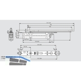 Trschlieer DORMA integiert ITS 96 2-4, Flgelb.-1100 mm, Achse 4 mm verlngert