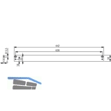 Montageplatte DORMA G-N 30 mm fr TS 91/92/93, silber