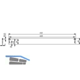 Montageplatte DORMA G-N 40 mm fr TS 91/92/93, silber