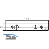 Oberes Lager DORMA PT 21 m. hochdrehbarem Bolzen  15 mm, silber elox. (01.118)