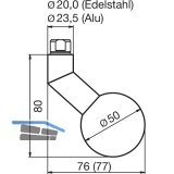 DORMA Knopfdrckerlochteil PREMIUM 8548 V, -Edelstahl matt