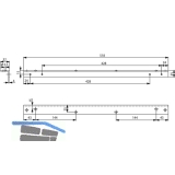 Sturzfutterwinkel DORMA G-EMF, silber