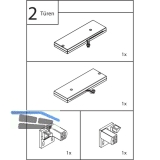 EKU Dmpfung 18-35 Kg Trgewicht-Mitnehmer hoch, 2 flg., Kunststoff grau