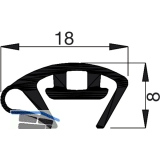 Dichtungsprofil fr Halteprofil Alu Isostar, Kunststoff wei