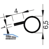 Dichtungsprofil Isostar Rundprofil 6,5 mm, Kunststoff wei