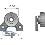 HETTICH Distanzhalter Verstellbar 15-25, Rcksprung der Rckwand mind. 15