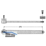 Schwinghebel DORMA flachkonisch, Stahl im Gesenk geschmiedet, verzinkt